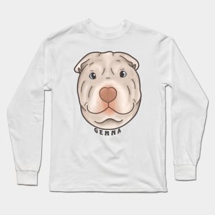 Gemma with Name Cartoonish Art Long Sleeve T-Shirt